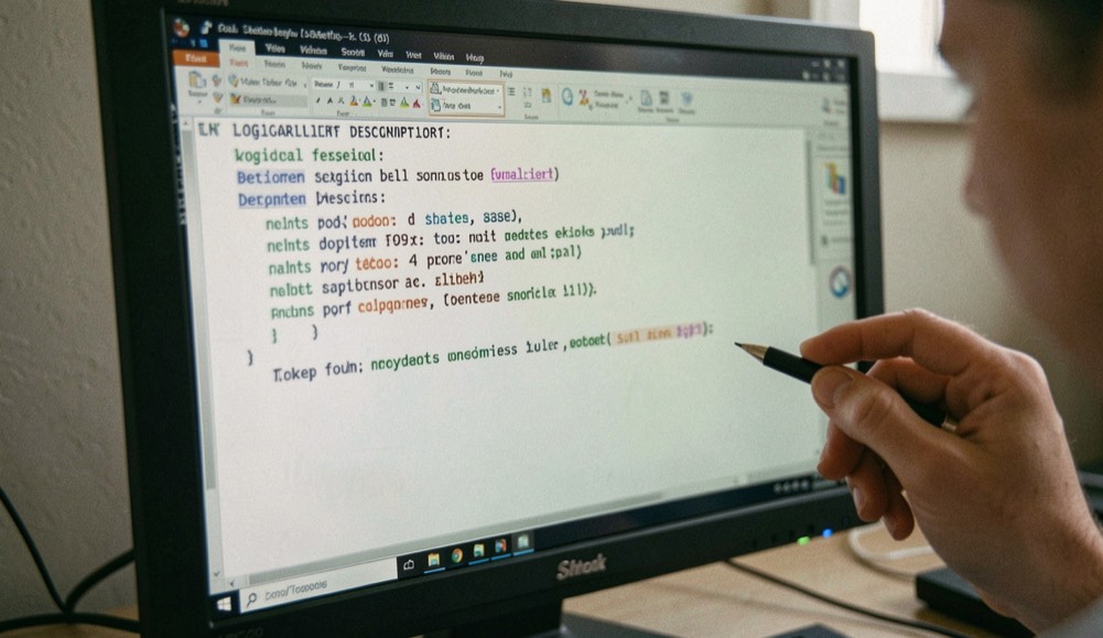 Detailed working view of logical screen descriptor within background color